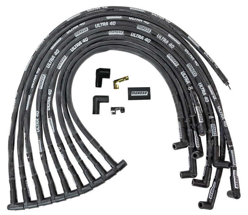 MOROSO Ultra 40 Plug Wire Set - Black 73820