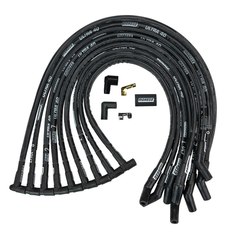 MOROSO Ultra 40 Plug Wire Set - Black 73822