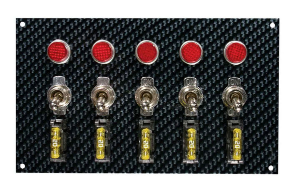 MOROSO Fiber Design Switch Panel - Black/Black 74148