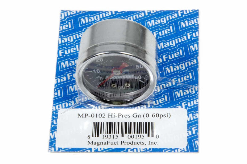MAGNAFUEL/MAGNAFLOW FUEL SYSTEMS High Pressure Fuel Gauge 0-60psi MP-0102
