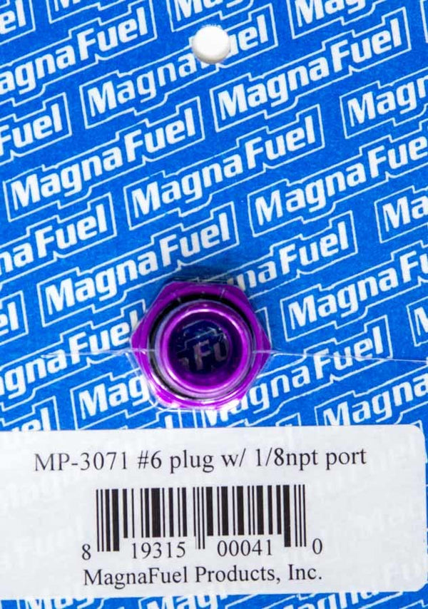 MAGNAFUEL/MAGNAFLOW FUEL SYSTEMS #6 O-Ring Port Plug w/1/8in NPT in Center MP-3071