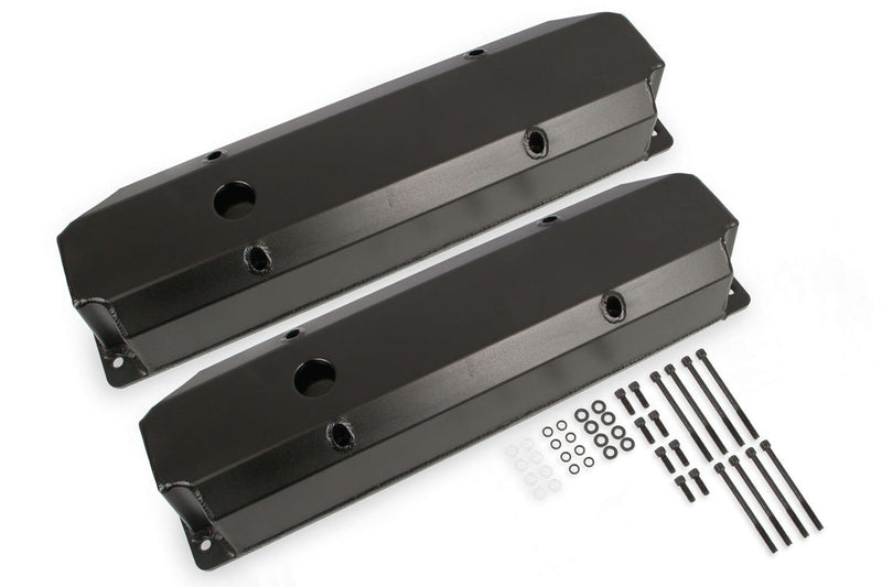 MR. GASKET BBM Fab. Alm Valve Cover Set - Black 6865BG
