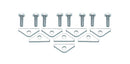 MR. GASKET Chrome V/C Bolts & Tabs 9887