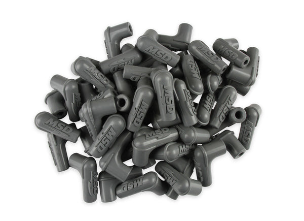 MSD IGNITION 90-Deg Sprak Plug Boots 50pk - Gray 34514