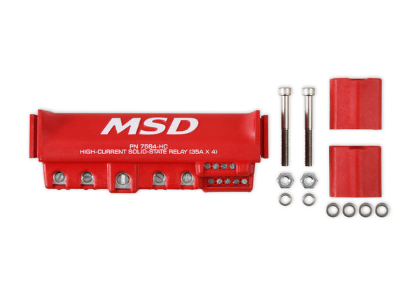 MSD IGNITION High-Current Solid State Relay 35 Amp x 4 Red 7564-HC