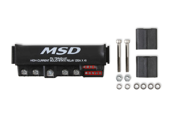 MSD IGNITION High-Current Solid State Relay 35 Amp x 4 Black 75643-HC