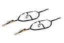 MACS CUSTOM TIE-DOWNS Dragster Front Nets Only Pair Flat Snap Hooks 111501