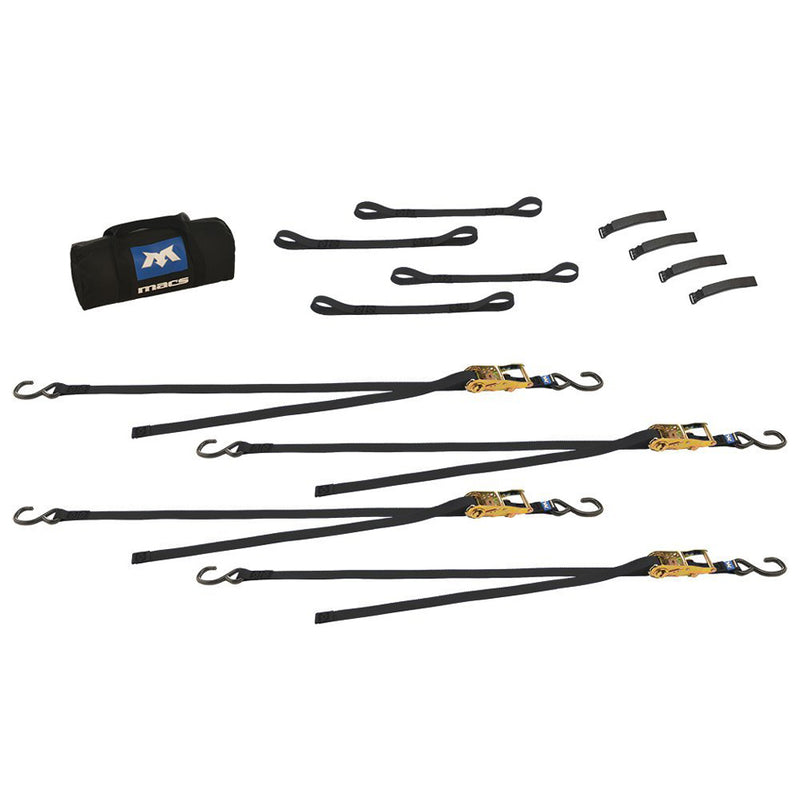 MACS CUSTOM TIE-DOWNS 4 Tie Downs - Motorcycle Pack 510001