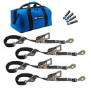 MACS CUSTOM TIE-DOWNS 4 Tie Down/Axle Strap Combo Twisted Hook 511108