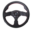 NRG INNOVATION Steering Wheel 320mm Flt Bottom Black Leather RST-012R-RS