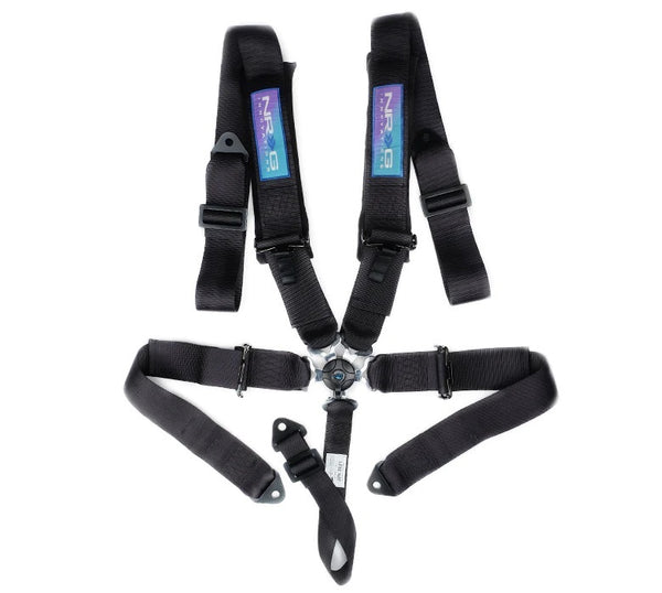 NRG INNOVATION Harness 5pt Camlock Black w/Pads SFI 16.1 SBH-B6PCBK