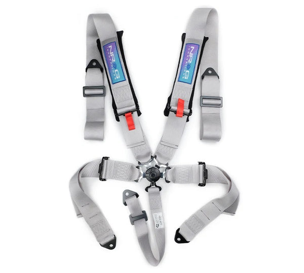 NRG INNOVATION Harness 5pt Camlock Silver w/Pads SFI 16.1 SBH-B6PCSL