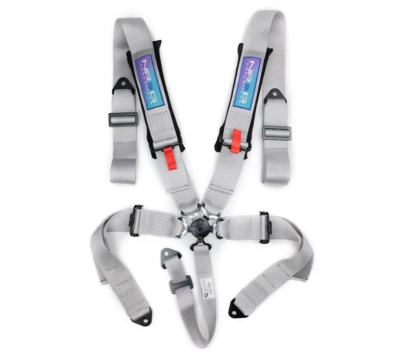 NRG INNOVATION Harness 5pt Camlock Silver w/Pads SFI 16.1 SBH-B6PCSL