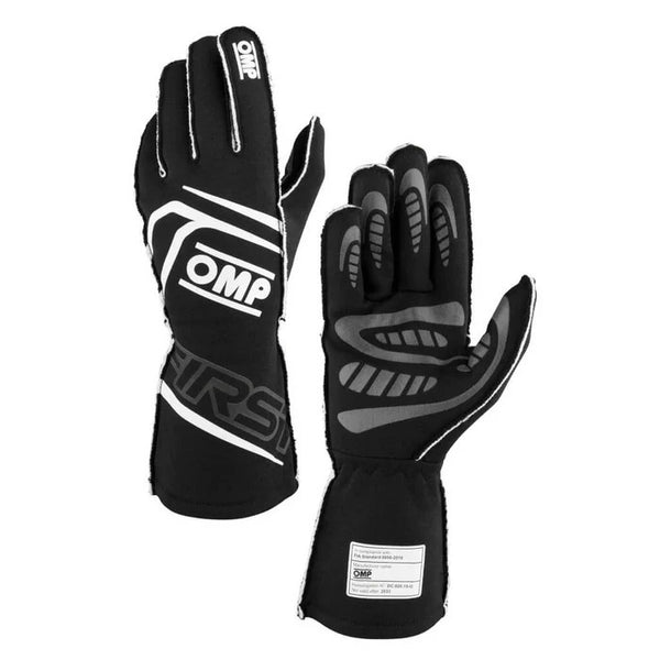 OMP RACING, INC. FIRST GLOVES FIA 8856-20 18 MY2025 BLACK SZ. XL IB0-0776-B01-071-XL