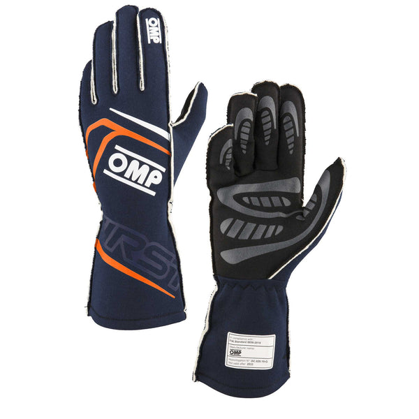OMP RACING, INC. FIRST GLOVES FIA 8856-20 18 MY2025 NAVY BLUE / FL IB0-0776-B01-249-XL