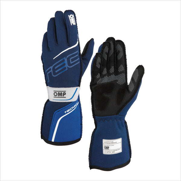 OMP RACING, INC. TECNICA GLOVES FIA 8856- 2018 NAVY BLUE / ROYAL B IB0-0779-A01-049-XL