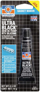 PERMATEX Permatex Ultra Black Hi- Temp RTV Silicone 0.5oz. 22072