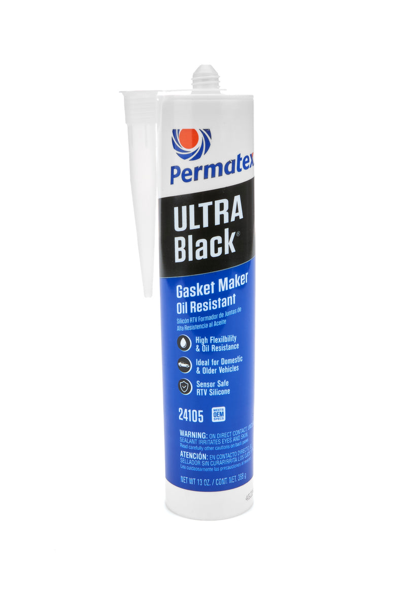 PERMATEX Ultra Black Gasket Maker 13oz Cartridge 24105