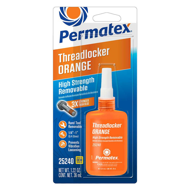 PERMATEX Threadlocker High Streng th Orange 35ml Bottle 25240
