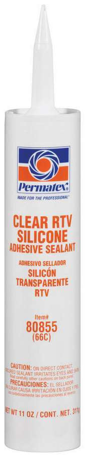 PERMATEX Clear Silicone 11 Oz 80855