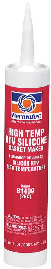 PERMATEX Hi-Temp RTV Silicone Red 11oz Cartridge 81409