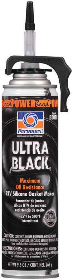 PERMATEX Powerbead Ultra Black RTV Silicone 9.5oz 85080