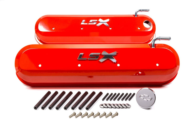 PROFORM GM LS Valve Covers - Slant Edge - Orange 141-257