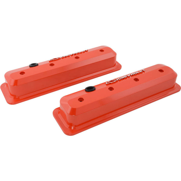 PROFORM SBC Valve Cover Slant Edge Orange 141-841