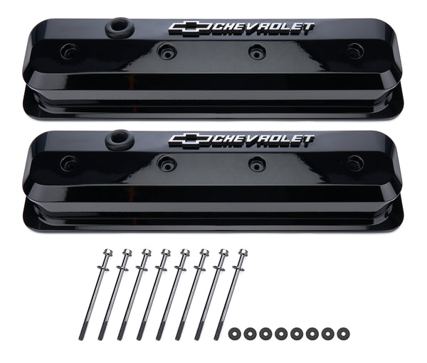 PROFORM SBC Valve Covers Slant Edge Liquid Black 141-847