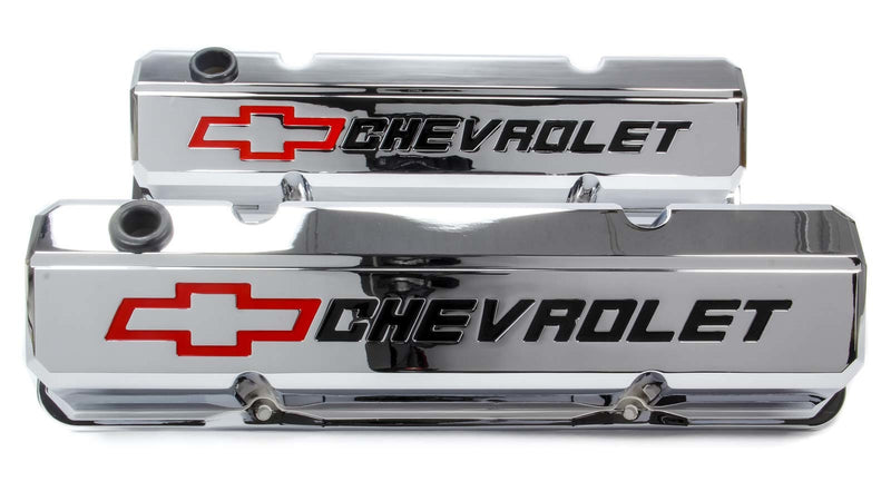 PROFORM SBC Slant Edge Chrome V/C Tall Recessed Logo 141-930