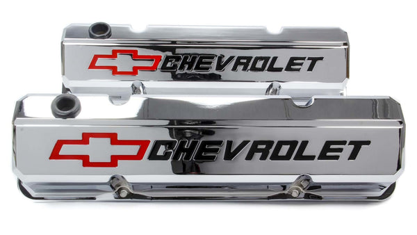 PROFORM SBC Slant Edge Chrome V/C Tall Recessed Logo 141-930