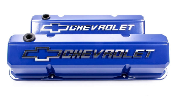 PROFORM SBC Slant Edge V/C's - Die Cast - Blue 141-932