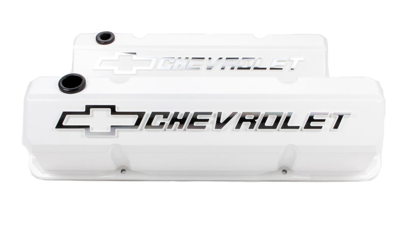 PROFORM SBC Slant Edge V/C's - Die Cast - White 141-935