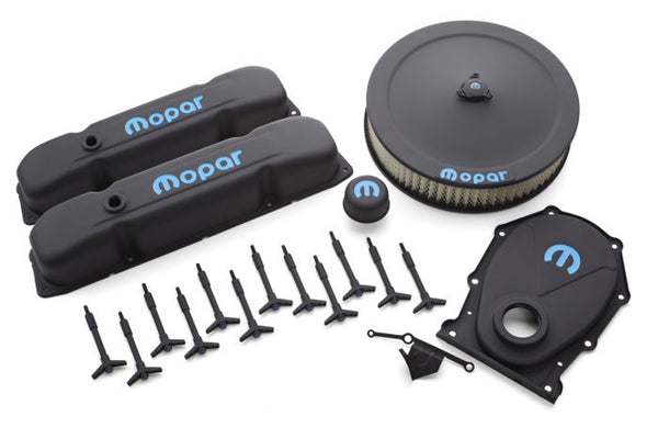 PROFORM Engine Dress-Up Kit Blac k Crinkle w/Blue MOPAR 440-812