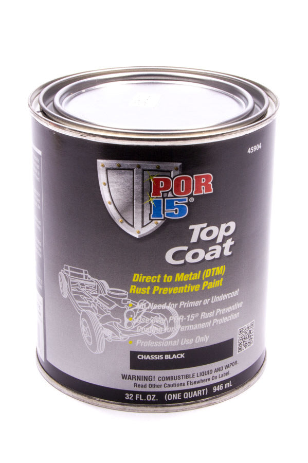 POR-15 Top Coat Chassis Black Paint Quart 45904