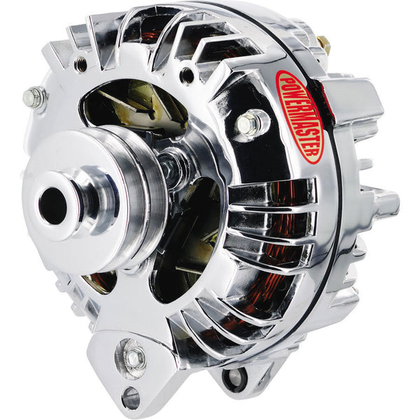 POWERMASTER Chrome Mopar Alternator 95 Amp Double Pulley 17509
