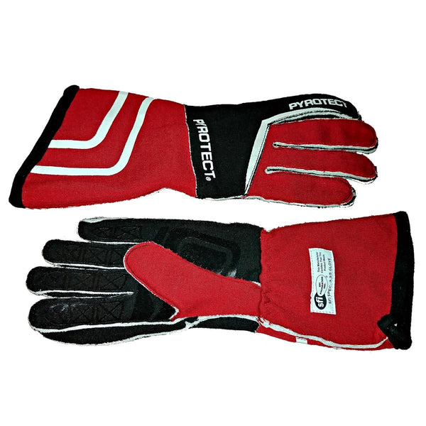PYROTECT Glove Sport 2 Layer Blk/ Red Large SFI-5 GS240420