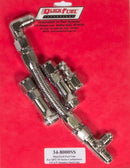 QUICK FUEL TECHNOLOGY Dual Feed Fuel Line Kit - SS Series -8an Silver 34-8000SSQFT
