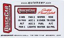 QUICKCAR RACING PRODUCTS Switch Panel Stickers Large Ignition Panels 50-003
