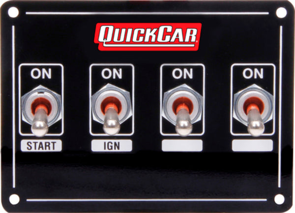 QUICKCAR RACING PRODUCTS Ignition Panel Extreme 4 Switch Single Ignition 50-7431