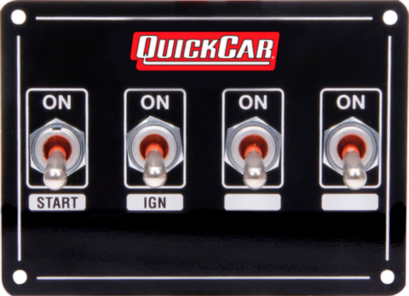QUICKCAR RACING PRODUCTS Ignition Panel Extreme 4 Switch Single Ignition 50-7431