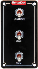 QUICKCAR RACING PRODUCTS Ign. Panel Extreme Vert. 3 Switch Single Ignition 50-7931