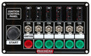 QUICKCAR RACING PRODUCTS Ignition Panel Blk Fused w/Start But. & Lights 50-864