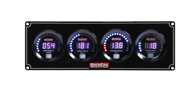 QUICKCAR RACING PRODUCTS Digital 3-1 Gauge Panel OP/WT/Volt w/Tach 67-3047
