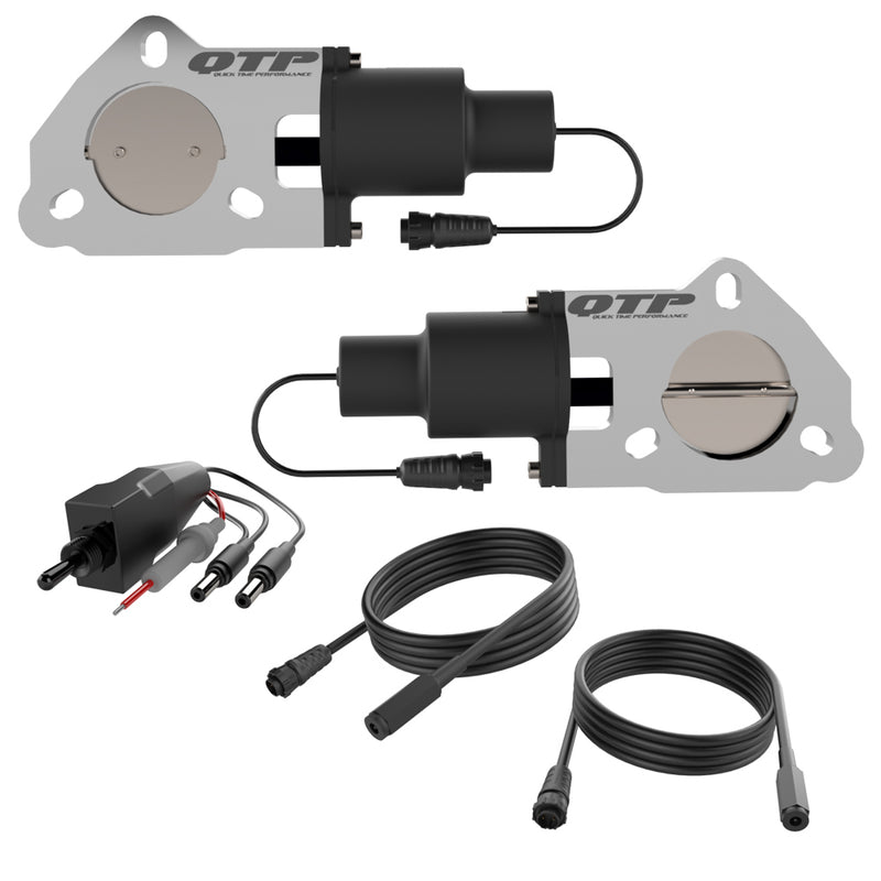 QUICK TIME PERFORMANCE Dual 2.50 Inch Elect ric Cutout Valves QTEC50