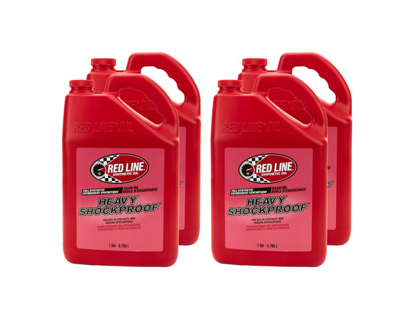 REDLINE OIL Heavy ShockProof Gear Oil Case 4 x 1 Gallon 58205
