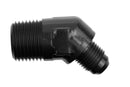 REDHORSE PERFORMANCE 8AN 45Deg Male Adapter to 1/2in NPT Male Black 823-08-08-2