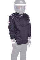 RJS SAFETY Jacket Black Large SFI-1 FR Cotton 200400105