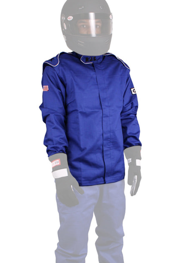 RJS SAFETY Jacket Blue XX-Large SFI-1 FR Cotton 200400307