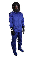 RJS SAFETY Pants Blue Large SFI-1 FR Cotton 200410305